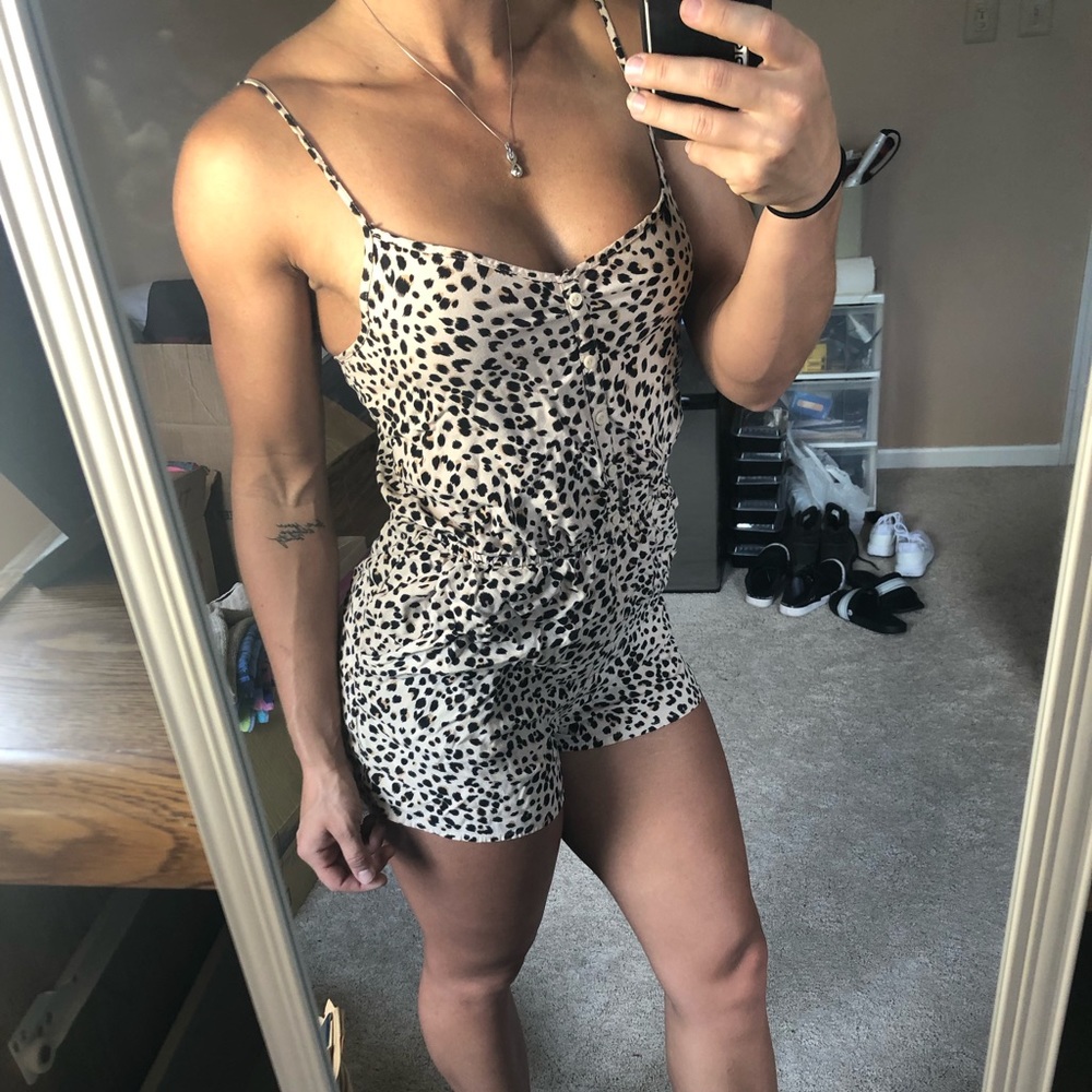 Cheetah print romper